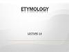 Etymology