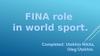 FINA role in world sport