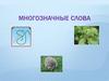 Многозначные слова