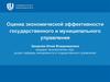 Оценка экономической эффективности государственного и муниципального управления