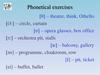 Phonetical exercises