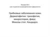 Грибковые заболевания кожи. Дерматофитии: трихофития, микроспория, фавус. Микозы стоп. Кандидоз