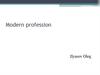 Modern profession