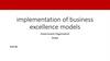 Implementation of business excellence models