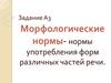 Морфологические нормы правописания. Задание А3