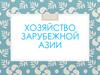 Хозяйство Зарубежной Азии