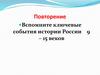 Ключевые события истории России – 15 веков. 6 класс