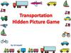 Transportation. Hidden picture. Game