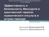 Эффективность и безопасность Мексидола в комплексной терапии ишемического инсульта в остром периоде