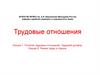 Понятие трудовых отношений. Трудовой договор. Режим труда и отдыха