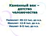 Каменный век – детство человечества
