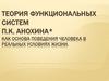 Теория функциональных систем, как основа поведения человека в реальных условиях жизни