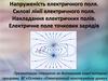 Напруженість електричного поля. Силові лінії електричного поля. Накладання електричних полів. Електричне поле точкових зарядів
