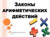 Законы арифметических действий