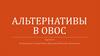 Альтернативы в ОВОС