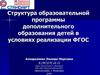 Структура образовательной программы дополнительного образования детей в условиях реализации ФГОС