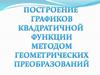 Построение графиков квадратичных функции методом геометрических преобразований