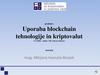 Uporaba blockchain tehnologije in kriptovalut