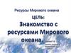 Ресурсы Мирового океана