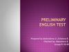 Preliminary english test