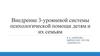 Внедрение 3-уровневой системы психологической помощи детям и их семьям