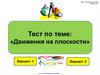 Тест по теме: "Движения на плоскости"