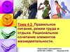 Правильное питание, режим труда и отдыха. Тема 4.2