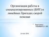 Организация работы в специализированных (БИТ) и линейных бригадах скорой помощи