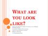What are you look like