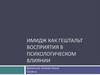 Имидж, как гештальт восприятия в психологическом влиянии