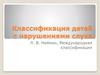Классификация детей с нарушениями слуха