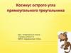 Косинус острого угла прямоугольного треугольника. 8 класс