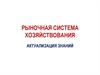 Рыночная система хозяйствования