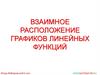 Взаимное расположение графиков линейных функций