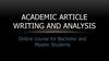Literature review of academic article