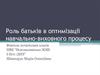 Роль батьків в оптимізації навчально-виховного процесу