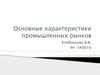 Основные характеристики промышленных рынков