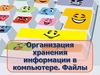 Организация хранения информации в компьютере. Файлы