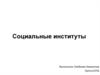 Социальные институты