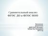 Сравнительный анализ ФГОС ДО и ФГОС НОО