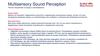 Multisensory Sound Perception