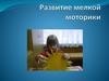 Развитие мелкой моторики