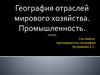 География отраслей мирового хозяйства. Промышленность