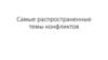 Самые распространенные темы конфликтов