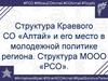 Структура Краевого СО «Алтай» и его место в молодежной политике региона