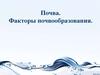 Факторы почвообразования