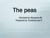 Peas as an object of research