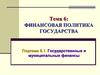 Финансовая политика государства