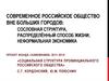Современное российское общество вне больших городов: сословная структура, распределённый способ жизни, неформальная экономика
