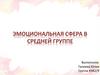 Эмоциональная сфера в средней группе